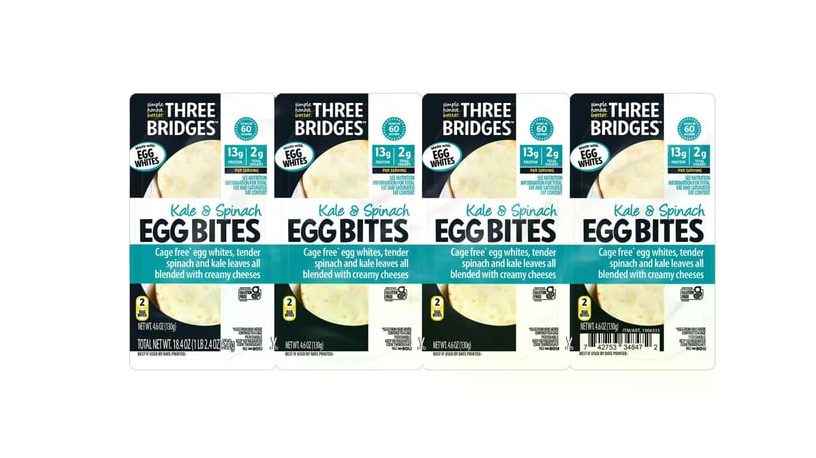 Three Bridges Spinach & Kale Egg White Bites 4-4.6 oz