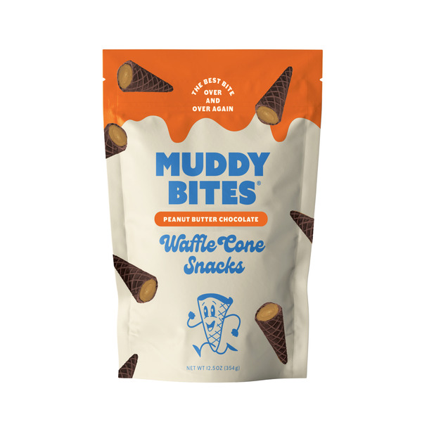 Muddy Bites Peanut Butter Chocolate Waffle Cones 12.5 oz