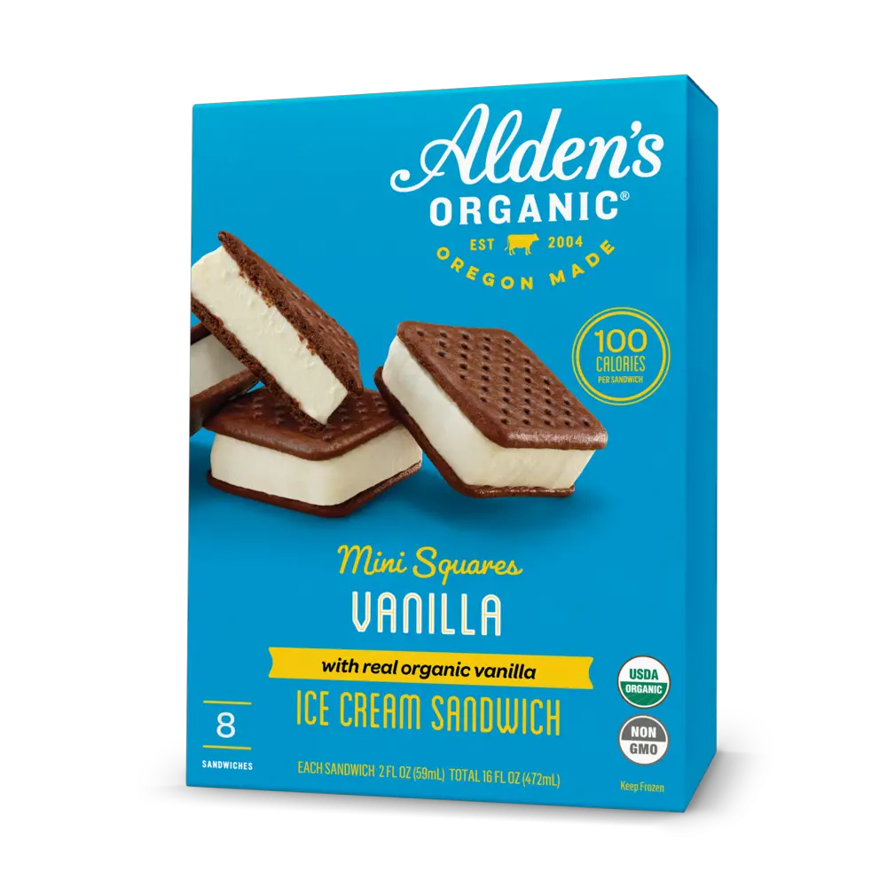 Alden’s Organic Mini Vanilla Ice Cream Squares 18 ct