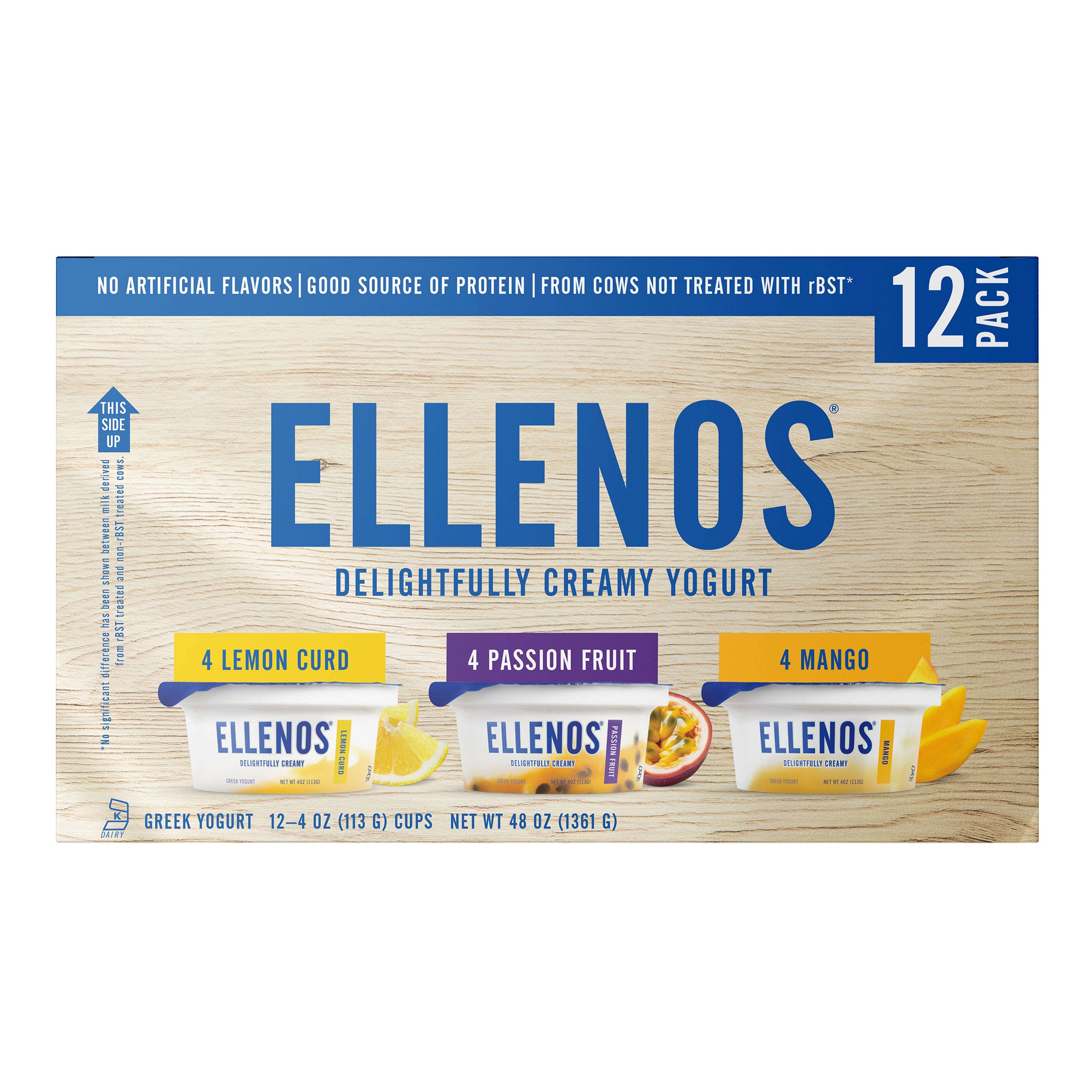 Ellenos Greek Yogurt Tropical Variety 12-4 oz