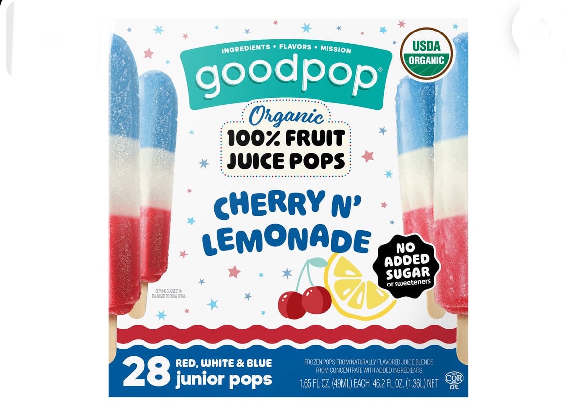 Goodpop Jr. Organic Cherry & Lemonade Pops 20 ct