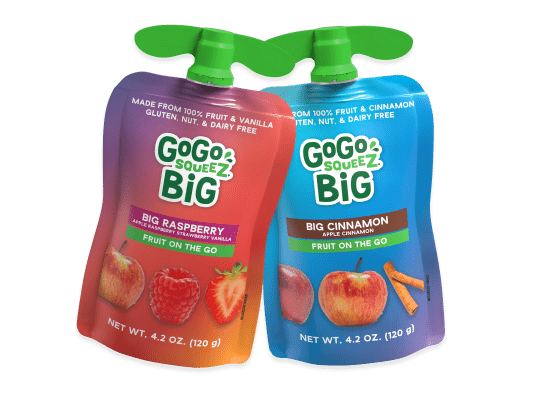 Gogo Squeez Big Squeez Raspberry-Cinnamon Variety 20-4.2 oz
