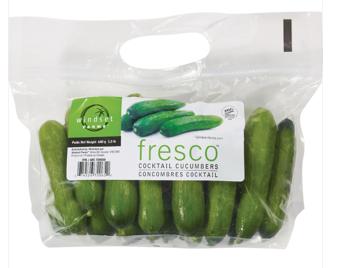 Cocktail Cucumbers Hothouse Grown 1.5 lbs