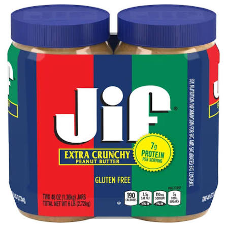 Jif Crunchy Peanut Butter 2-48 oz