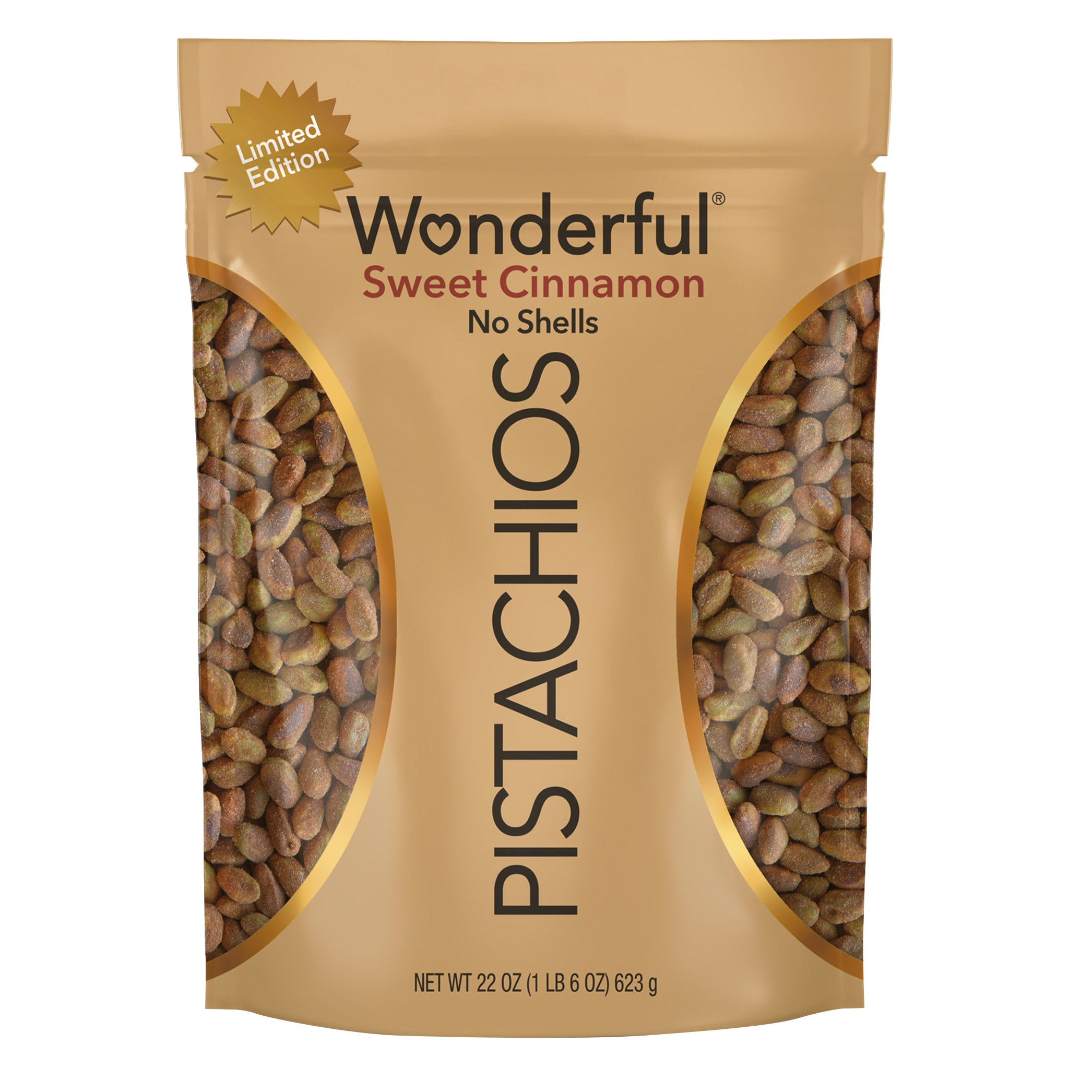 Wonderful Sweet Cinnamon Unshelled Pistachios 22 oz