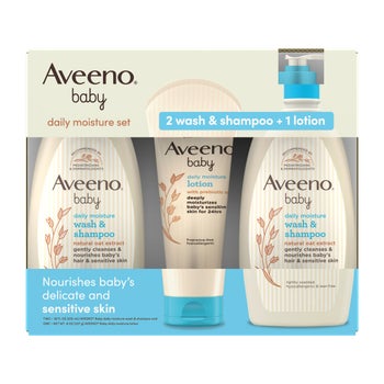 Aveeno Baby Wash & Lotion 2-18 oz Wash & 8 oz Lotion