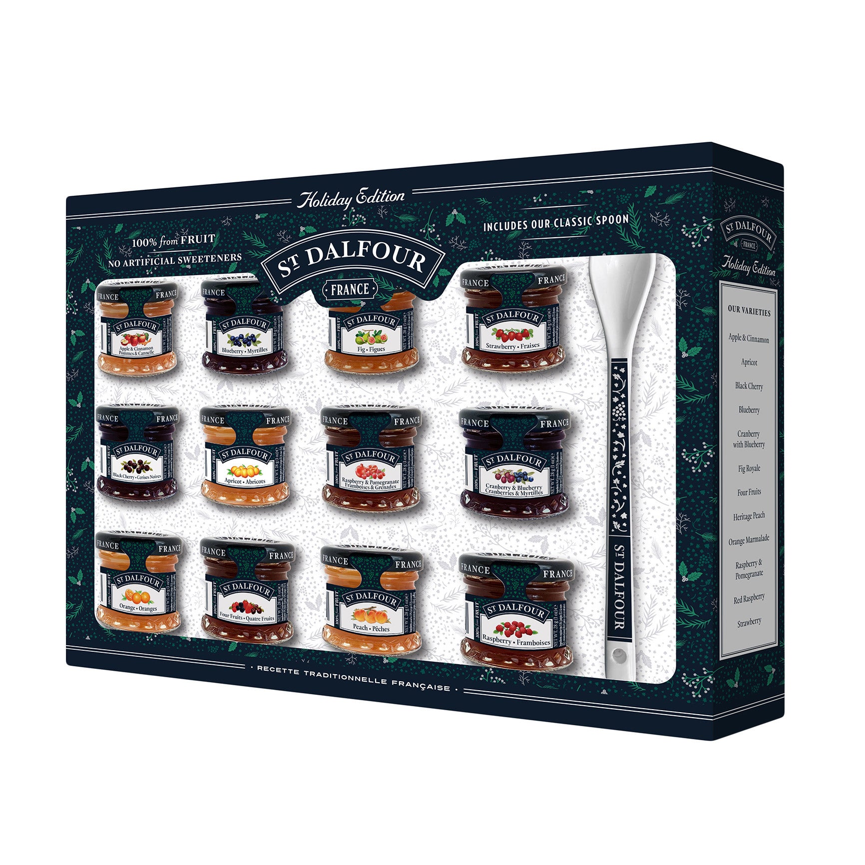 St. Dalfour Holiday Fruit Spreads 12-1 oz