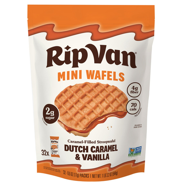 Rip Van Wafels Low Sugar Mini Wafels 32-2 ct