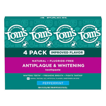 Tom’s of Maine Antiplaque & Whitening Toothpaste 4-4.7 oz