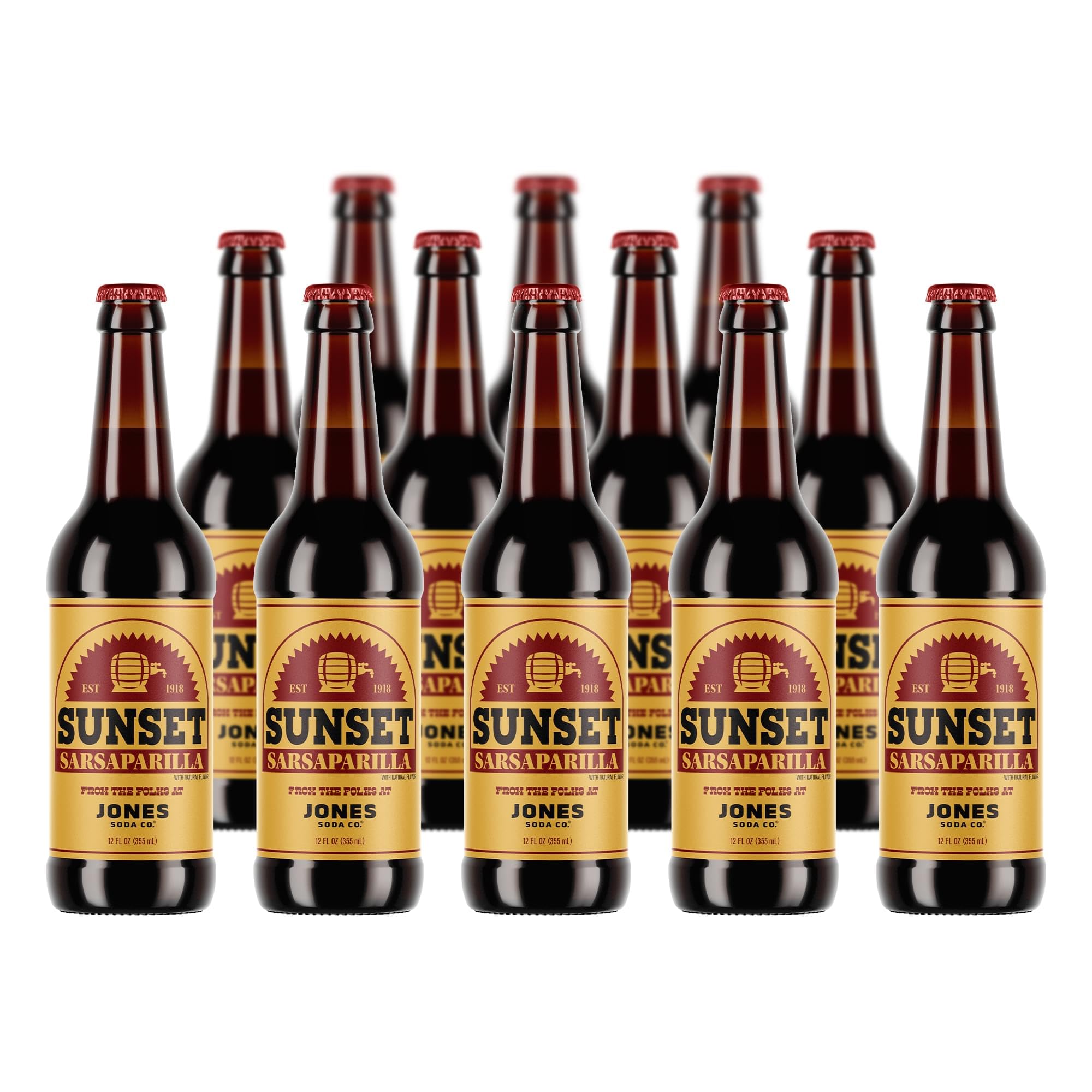 Jones Soda Fallout Sunset Sarsaparilla 12-12 oz