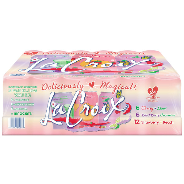 LaCroix Spring Variety Pack (Blackberry, Strawberry and Cherry) 24-12 oz