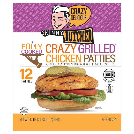Skinny Butcher Grilled Chicken Patty 12 ct