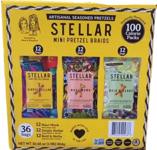 Stellar Mini Pretzels Variety Box 36 ct