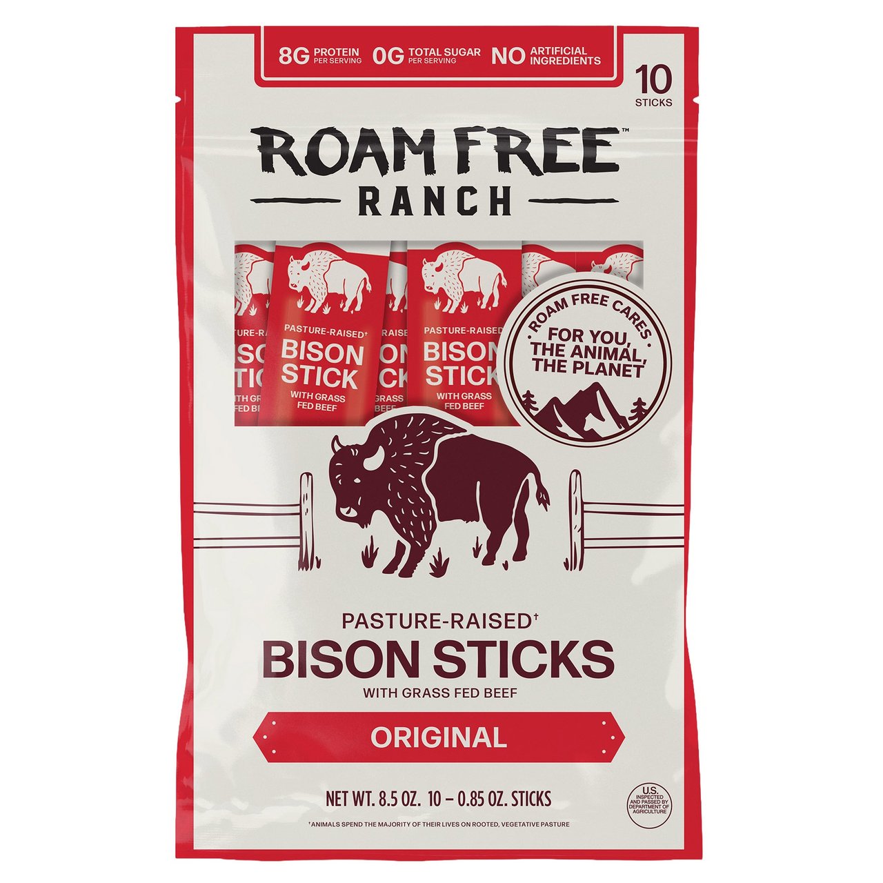 Roam Free Original Bison Stick 0.85oz-10 ct