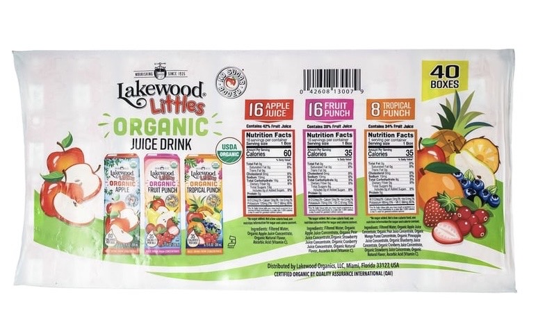 Lakewood Organic Juice Boxes 40-6.75 oz