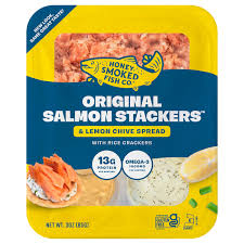 Honey Smoked Fish Salmon Stackers 4-3 oz