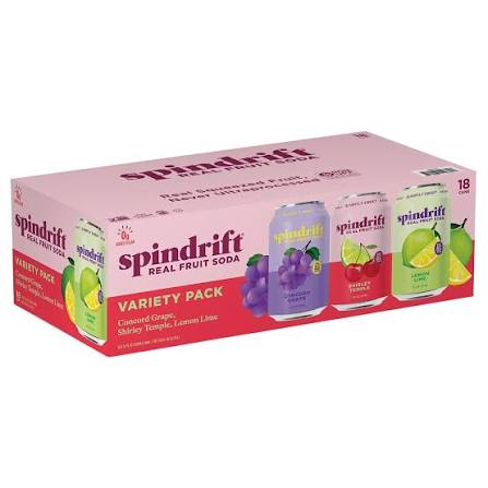 Spindrift Soda Variety 18-12 oz