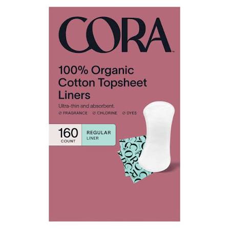 Cora Organic Cotton Daily Liner 160ct