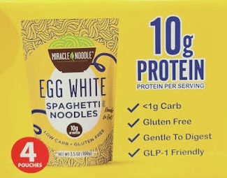 Miracle Noodle Egg White Spaghetti Noodles 4–3.5 oz
