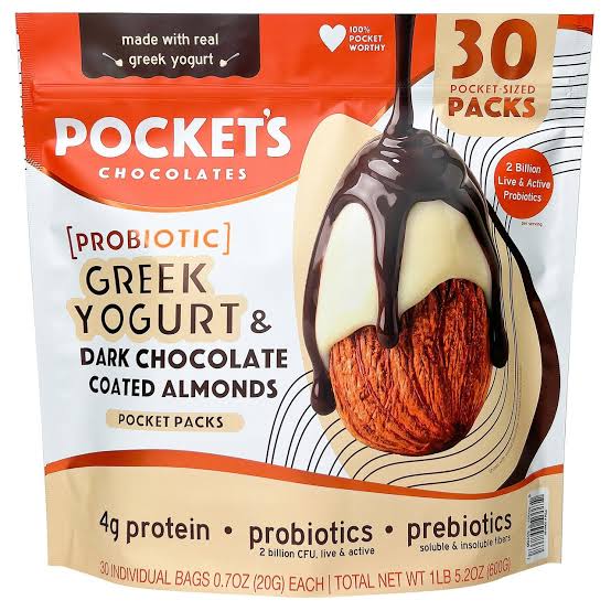 Pocket’s Greek Yogurt Chocolate Almond 30 ct