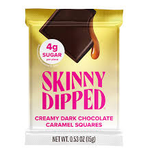 Skinny Dipped  Creamy Dark Chocolate Caramel Squares 30 ct