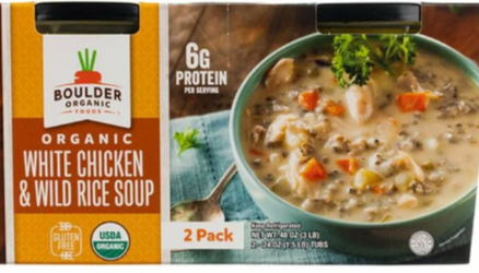 Boulder Organic Chicken Wild Rice Soup 2-24 oz
