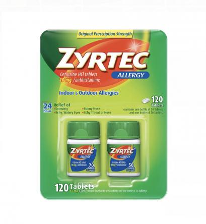 Zyrtec Antihistamine Cetirizine HC1 10 Mg 120 Ct | La Comprita